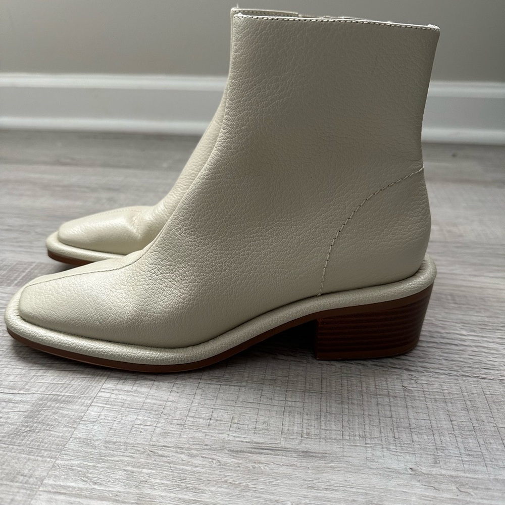 Elegant Cream Ankle Boots